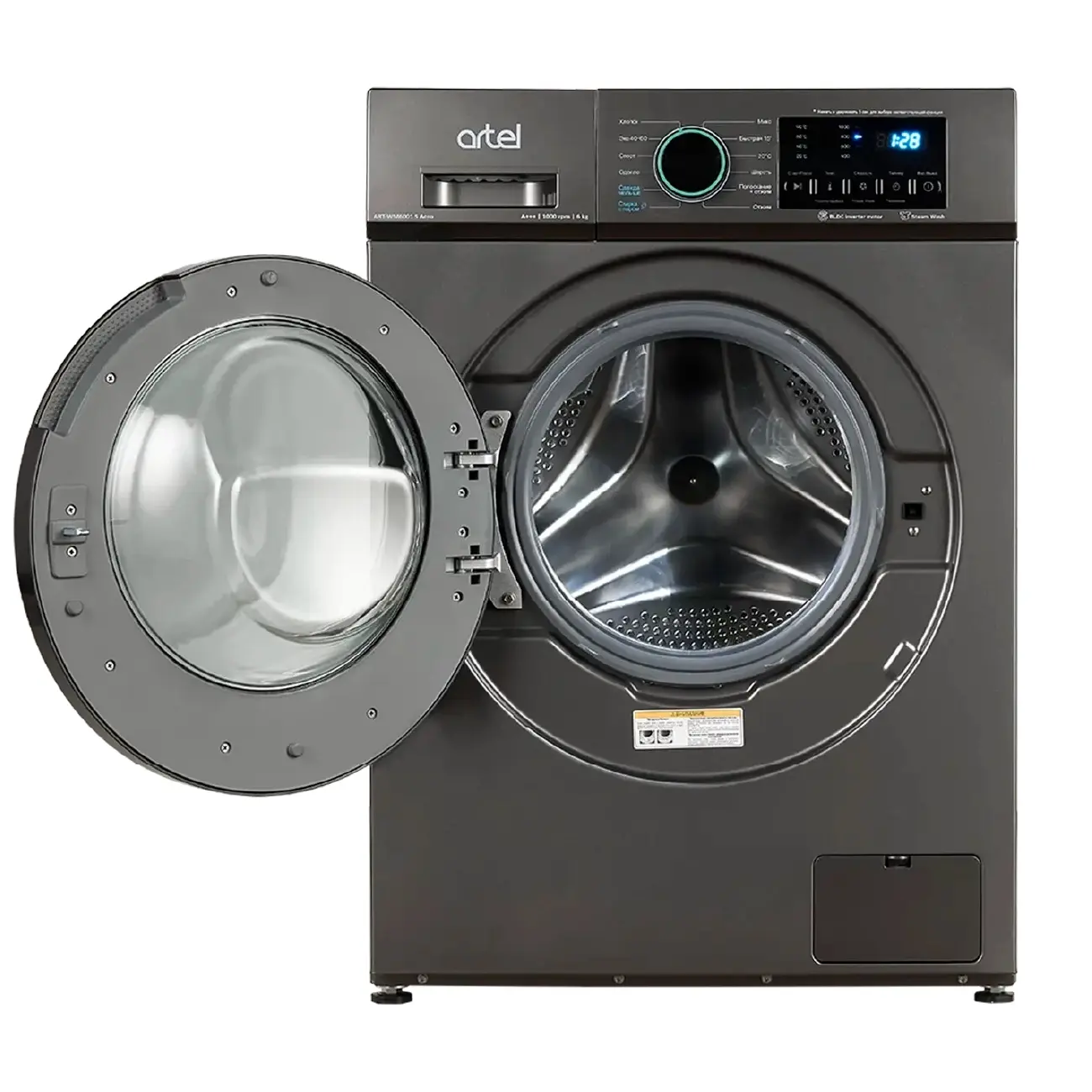Kir yuvish mashinasi Artel WM6001 Aero Gray 6kg