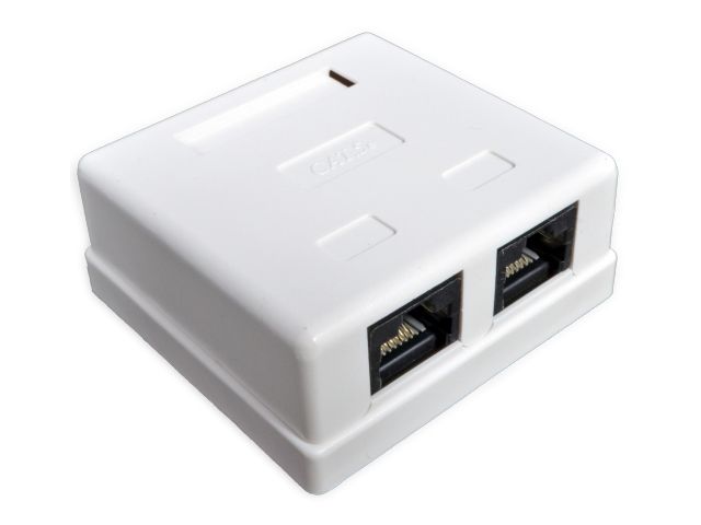 LAN rozetkasi, 2-portli, CAT5e