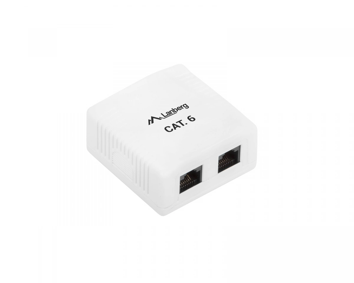 LAN rozetkasi, 2-portli, CAT6
