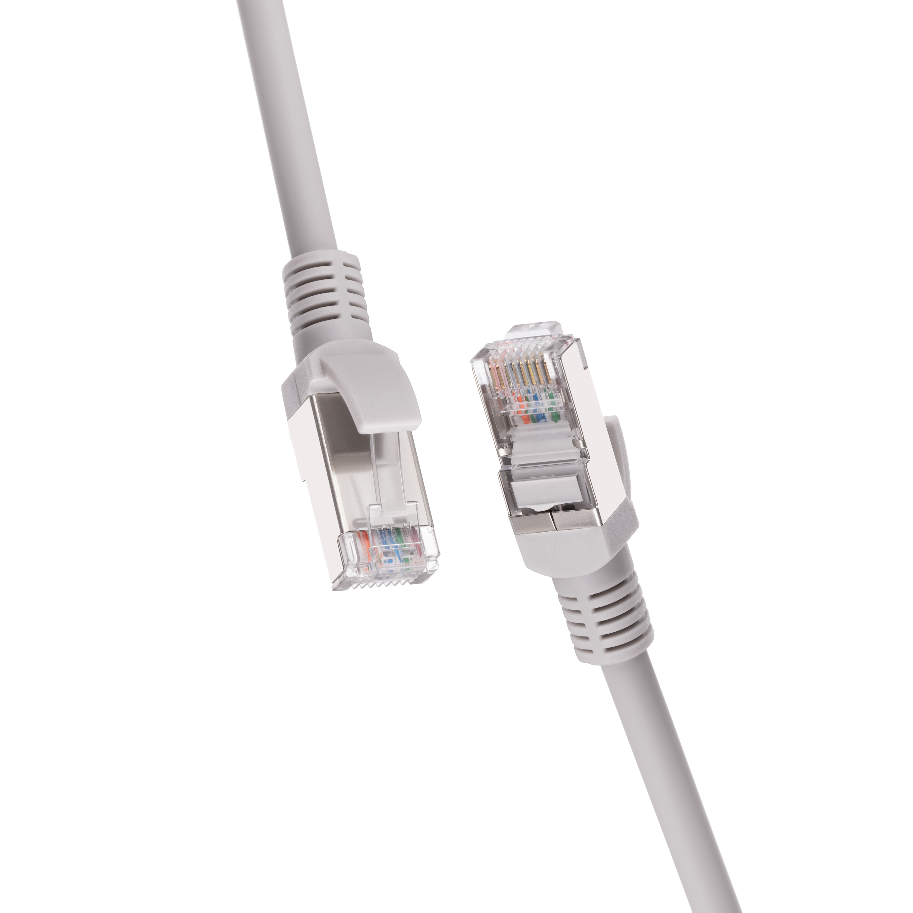 Kabel 2E Cat 6, FTP, RJ45, 26AWG, Kulrang