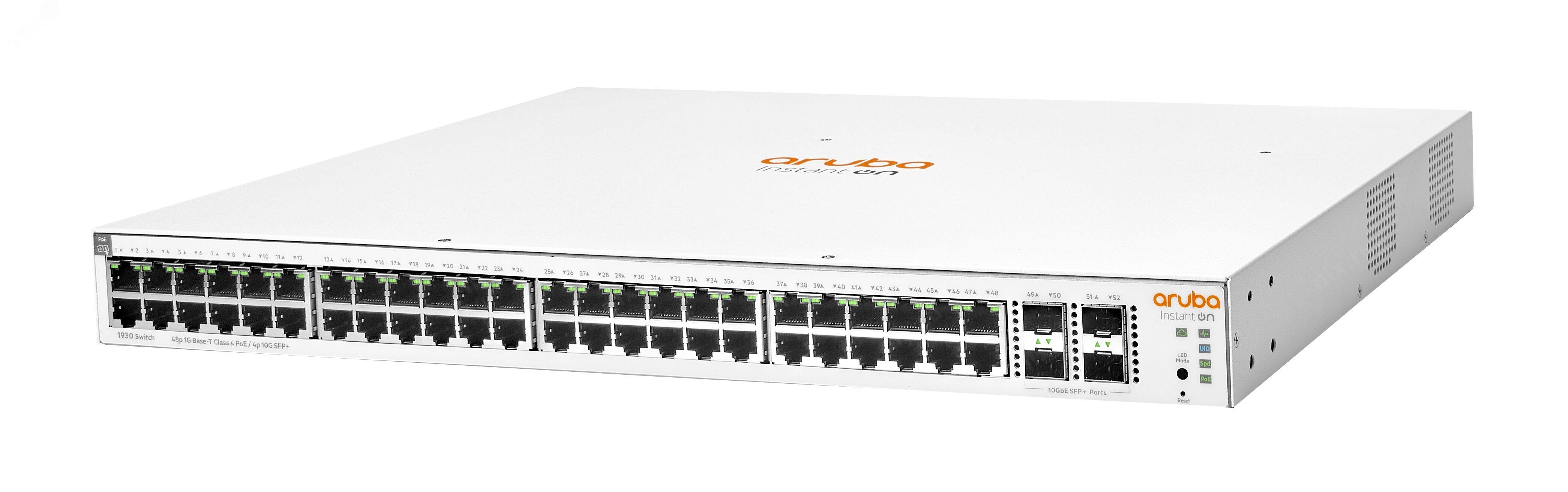 Коммутатор Aruba HPE ION 1930, 48 портов, 4 SFP+, мощность 370 Вт,