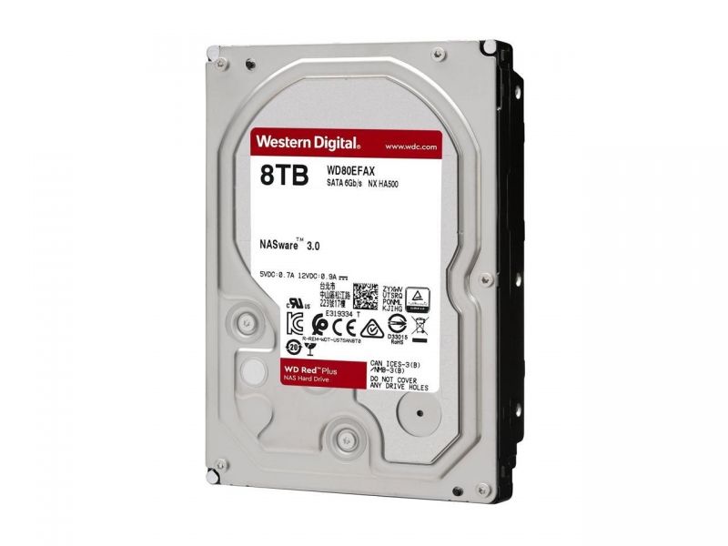 Жесткий диск WD 8TB, 256MB кеш, SATA III, 5400 об/мин, RED PLUS
