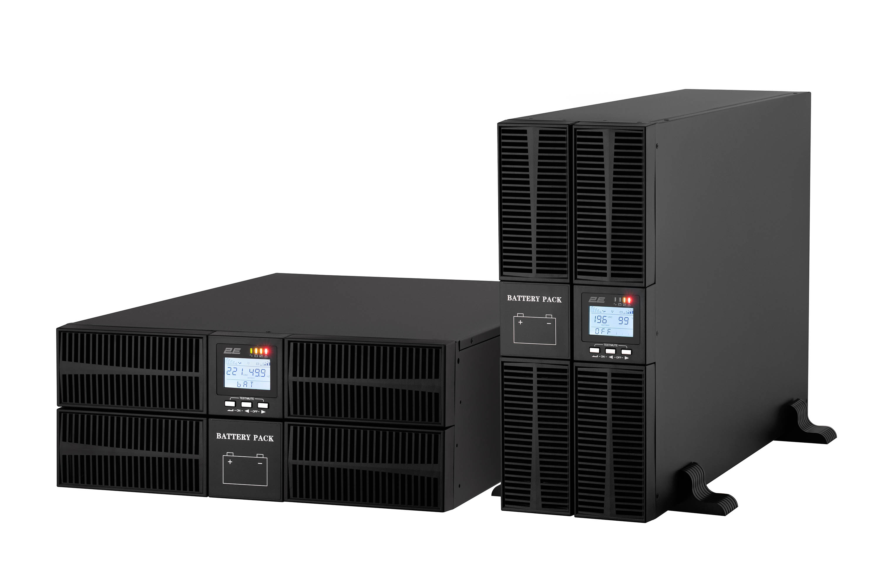 2E SD6000 UPS, 6 kVA / 6 kVt, LCD displey, USB, Kirish va chiqish terminali