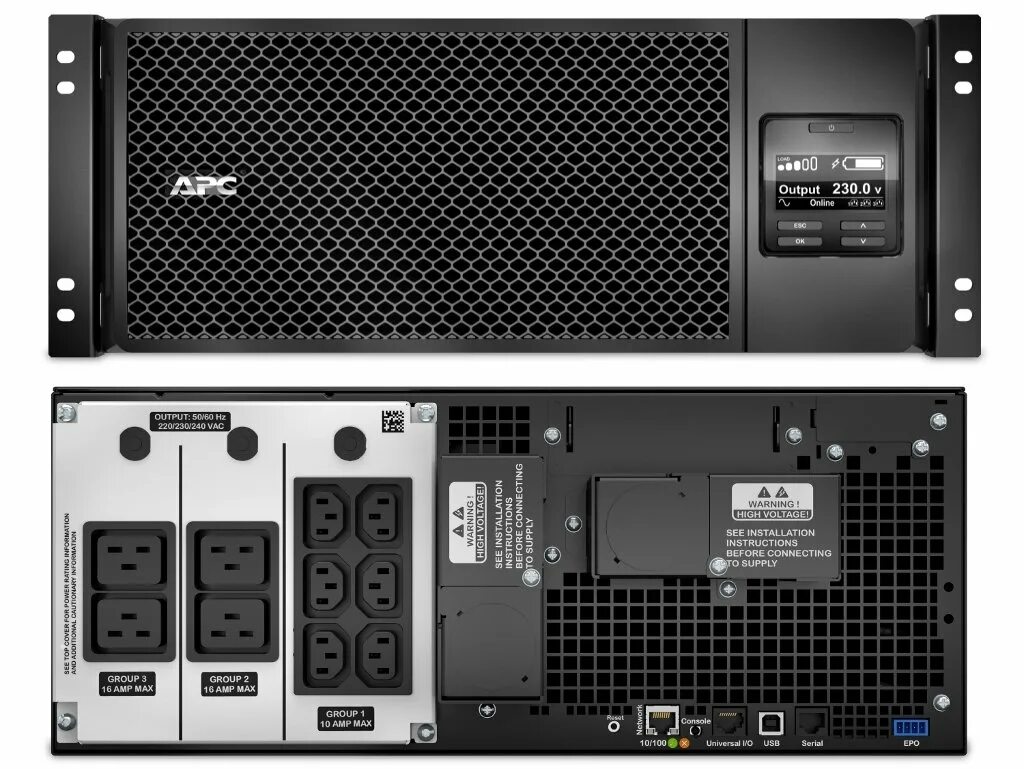 Источник бесперебойного питания APC/SRT6KRMXLI/Smart/On-Line/Rack/IEC/6 000 ВА/6 000 W