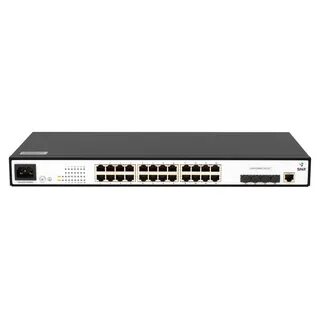Boshqariladigan L2 darajali PoE kommutator SNR-S2989G-24TX-POE-2AC