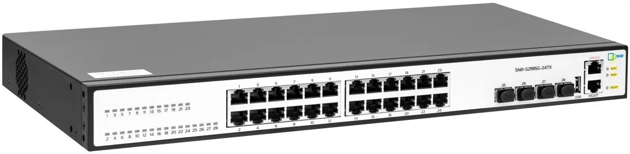 Управляемый коммутатор уровня 3 SNR-S2995G-24TX-RPS