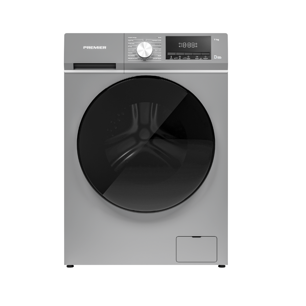 Стиральная машина PREMIER PRM60F1002LIN/G, автомат, 6 кг, Grey, инверторный двигатель, паровая стирка