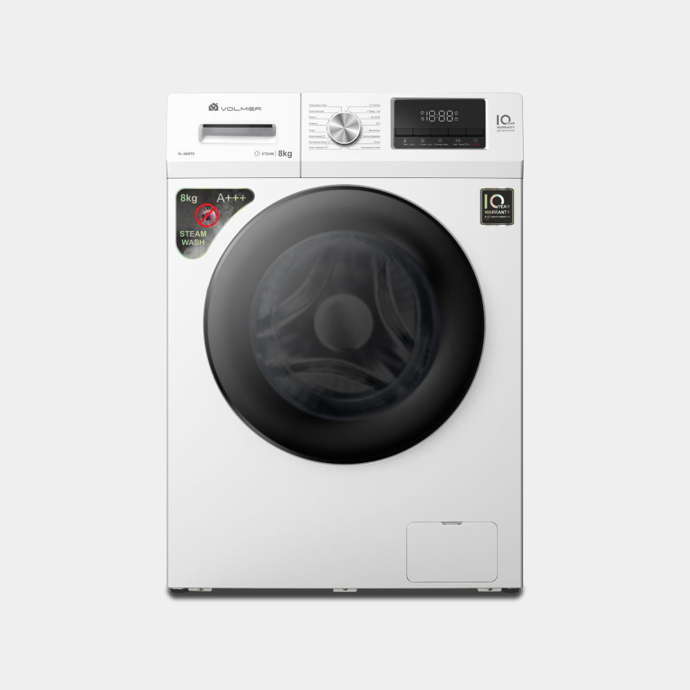 Стиральная машина VOLMER VL06WT8 автомат 8 кг White
