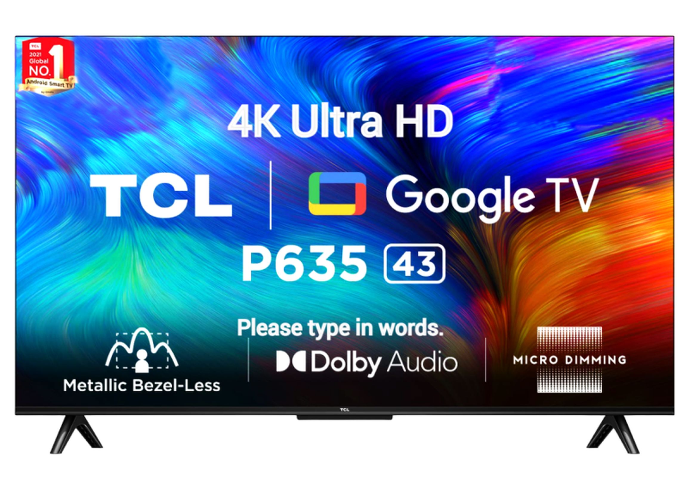 Телевизор 43" TCL 43P635, Black, SmArtel TV