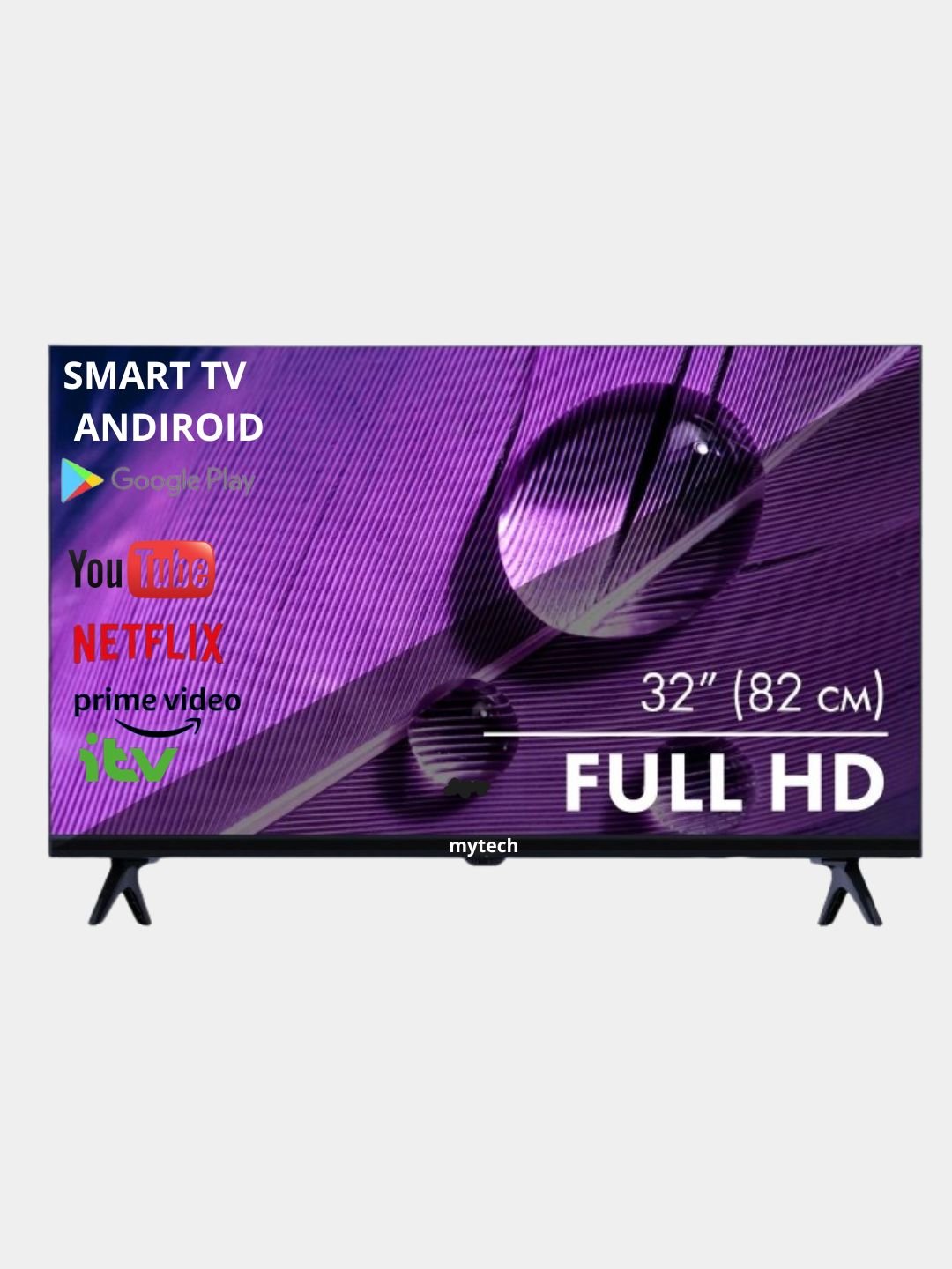 Телевизор Mytech, 32", Smart, Android 11, Full HD