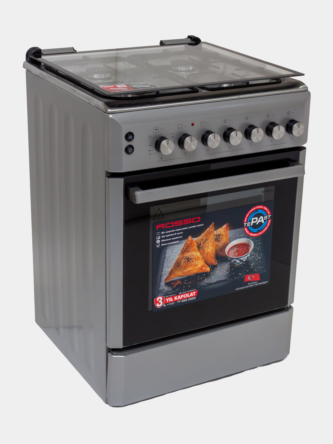 Газовая плита ROSSO KABSA 40 Silver