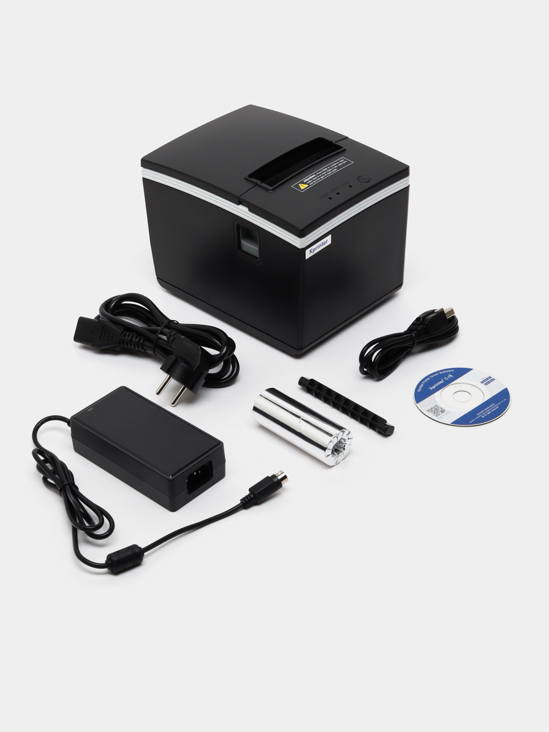 Cheklar uchun termoprinter Xprinter XP-E200L, 80 mm, 230 mm/s, USB + LAN