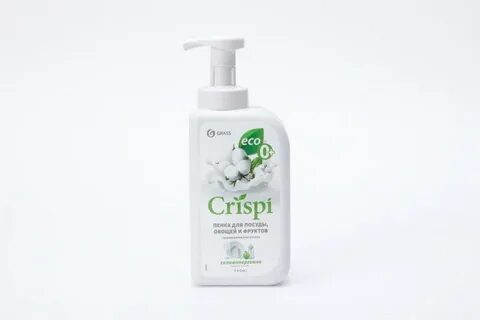 ECO, Средство для мытья посуды «CRISPI» ПЕНКА с соком груши и экстрактом базилика (флакон 550 мл)